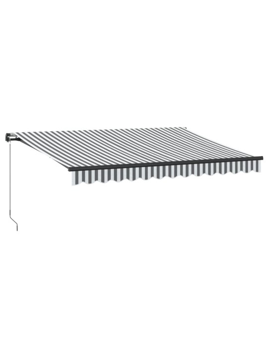 Manuāli izvelkama nojume ar led, pelēka un balta, 350x250 cm