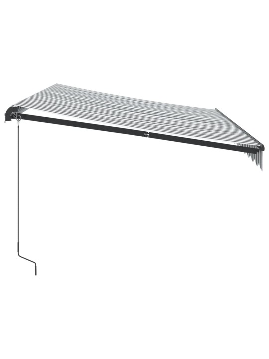 Manuāli izvelkama nojume ar led, pelēka un balta, 350x250 cm