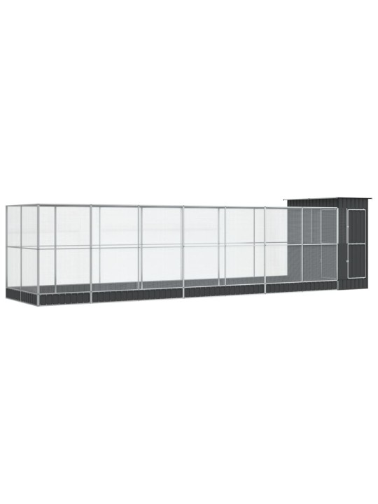 Putnu māja, sudraba krāsa, 830x203x216 cm, tērauds