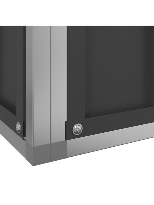 Putnu māja, sudraba krāsa, 830x203x216 cm, tērauds