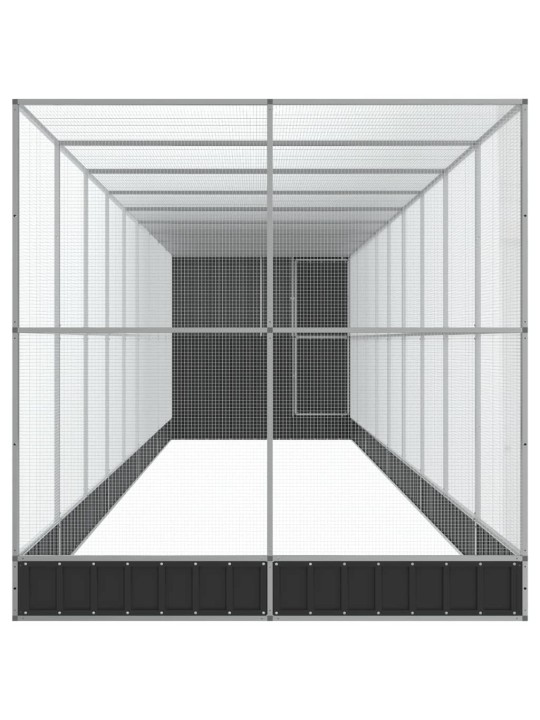 Putnu māja, sudraba krāsa, 1037x203x216 cm, tērauds