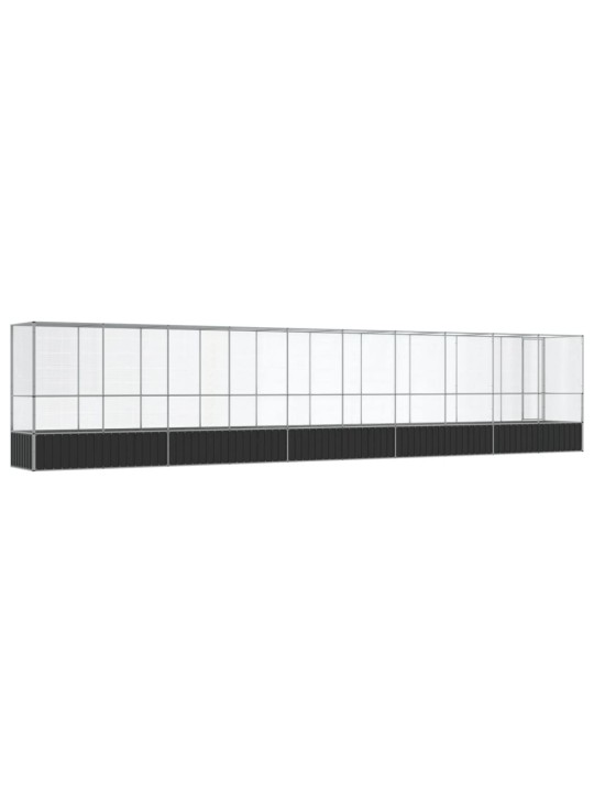 Putnu māja, sudraba krāsa, 1042,5x107x212 cm, tērauds