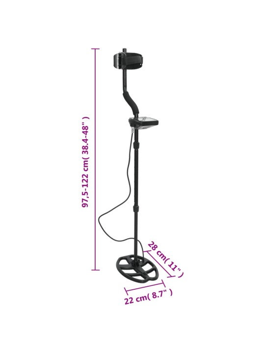 Metāla detektors, 20 cm, meklēšanas dziļums, lcd displejs