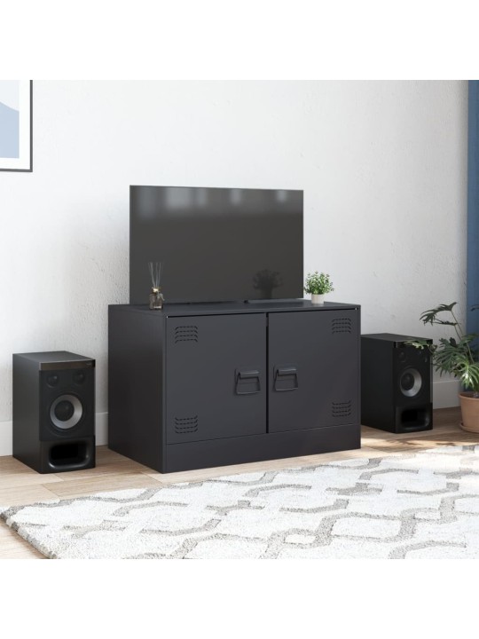Tv skapītis, 67x39x44 cm, tērauds, melns