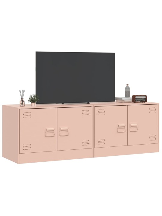 Tv skapīši, 2 gab., rozā, 67x39x44 cm, tērauds