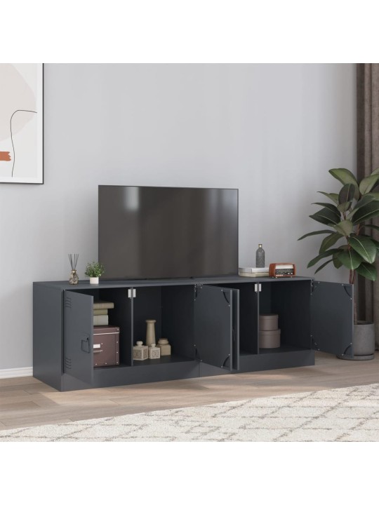 Tv skapīši, 2 gab., antracītpelēki, 67x39x44 cm, tērauds