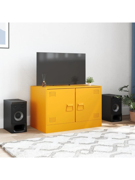 Tv skapītis, 67x39x44 cm, tērauds, sinepju dzeltens