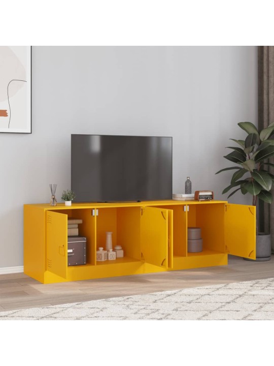 Tv skapīši, 2 gab., 67x39x44 cm, tērauds, sinepju dzelteni