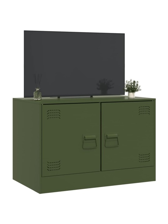 Tv skapītis, 67x39x44 cm, tērauds, olīvu zaļš