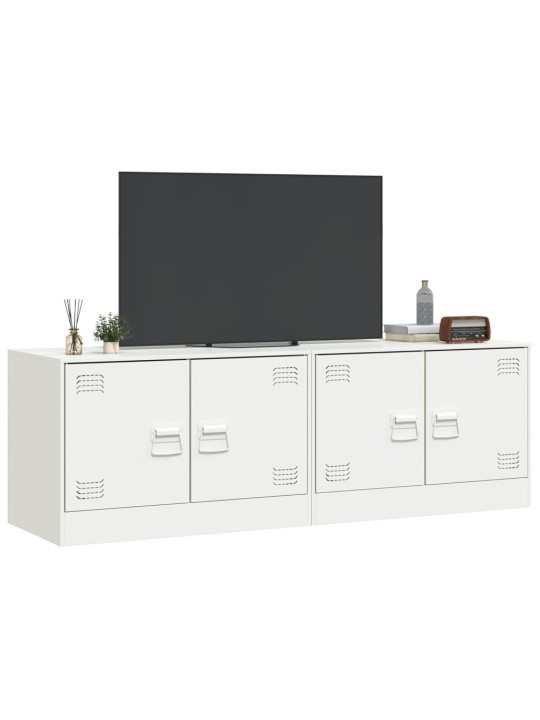 Tv skapīši, 2 gab., balti, 67x39x44 cm, tērauds