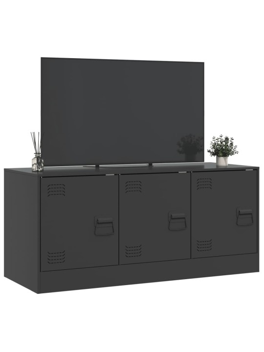 Tv skapītis, 99x39x44 cm, tērauds, melns