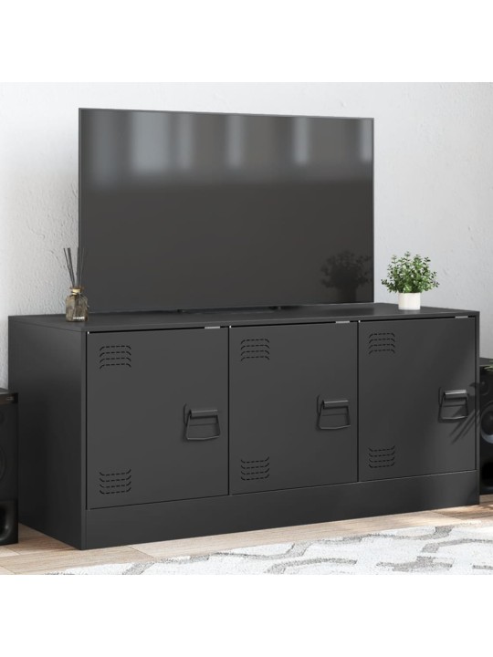 Tv skapītis, 99x39x44 cm, tērauds, melns