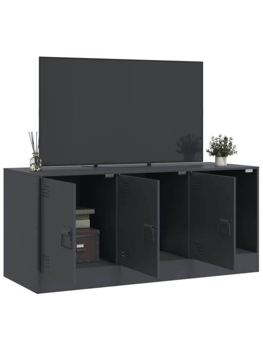 Tv skapītis, 99x39x44 cm, tērauds, antracītpelēks
