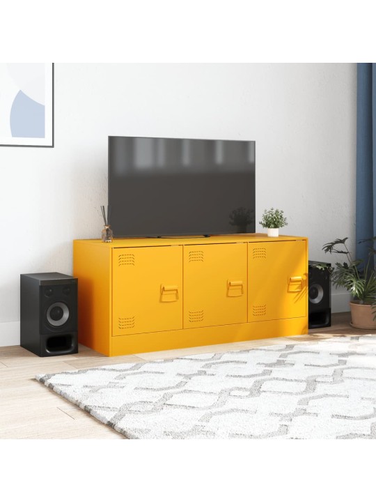 Tv skapītis, 99x39x44 cm, tērauds, sinepju dzeltens