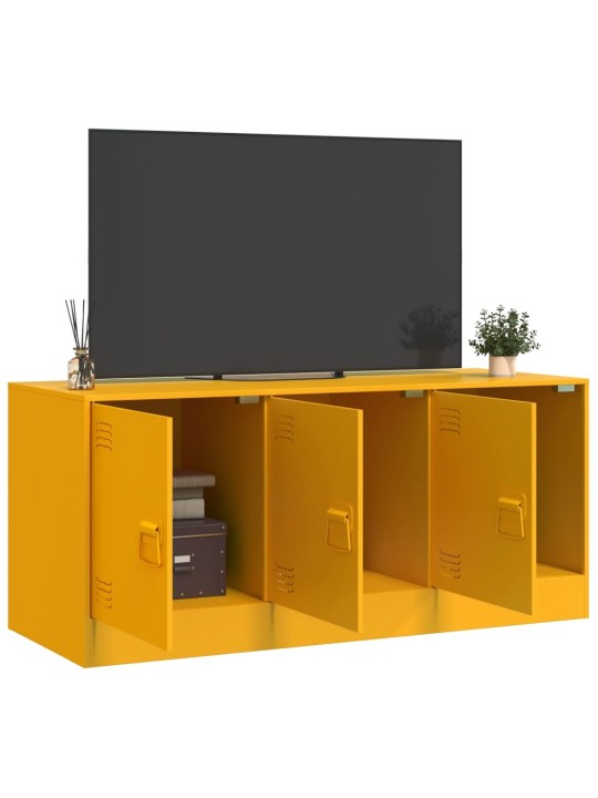 Tv skapītis, 99x39x44 cm, tērauds, sinepju dzeltens