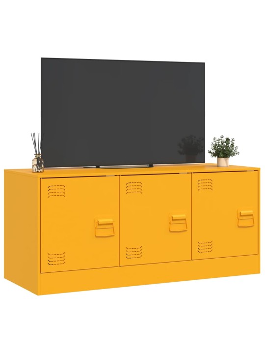 Tv skapītis, 99x39x44 cm, tērauds, sinepju dzeltens