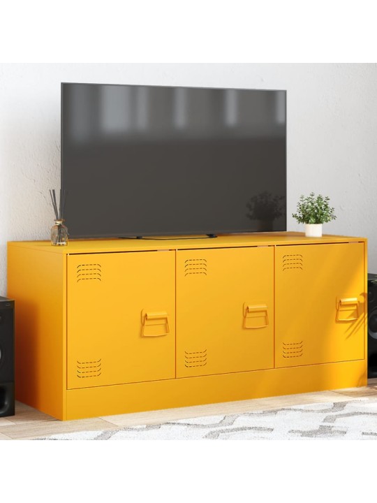 Tv skapītis, 99x39x44 cm, tērauds, sinepju dzeltens