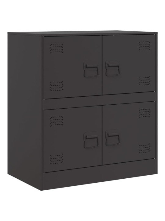Kumode, melna, 67x39x73 cm, tērauds