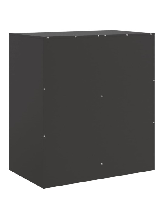 Kumode, melna, 67x39x73 cm, tērauds