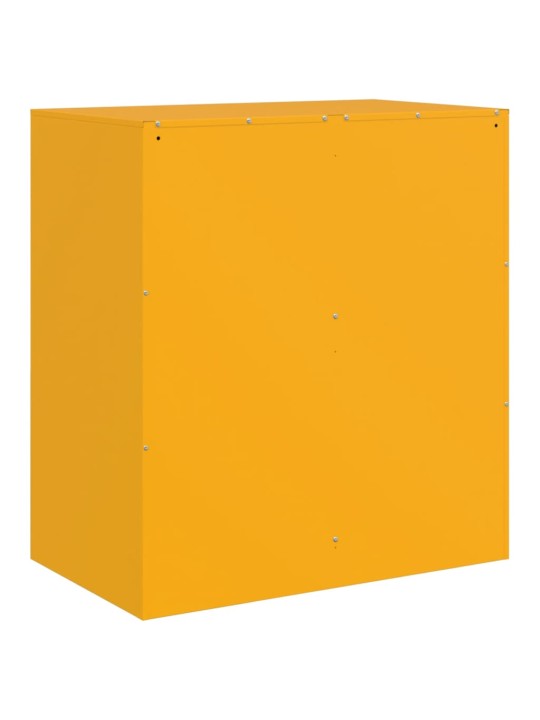 Kumode, sinepju dzeltena, 67x39x73 cm, tērauds