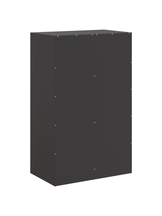 Kumode, melna, 67x39x107 cm, tērauds
