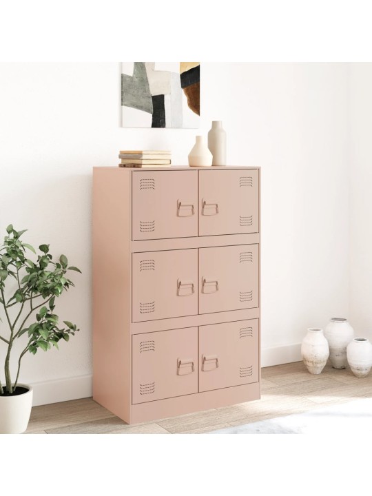 Kumode, rozā, 67x39x107 cm, tērauds