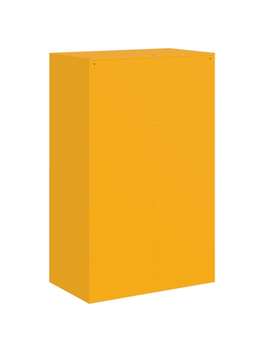 Kumode, sinepju dzeltena, 67x39x107 cm, tērauds
