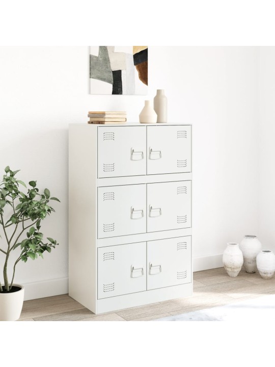 Kumode, balta, 67x39x107 cm, tērauds