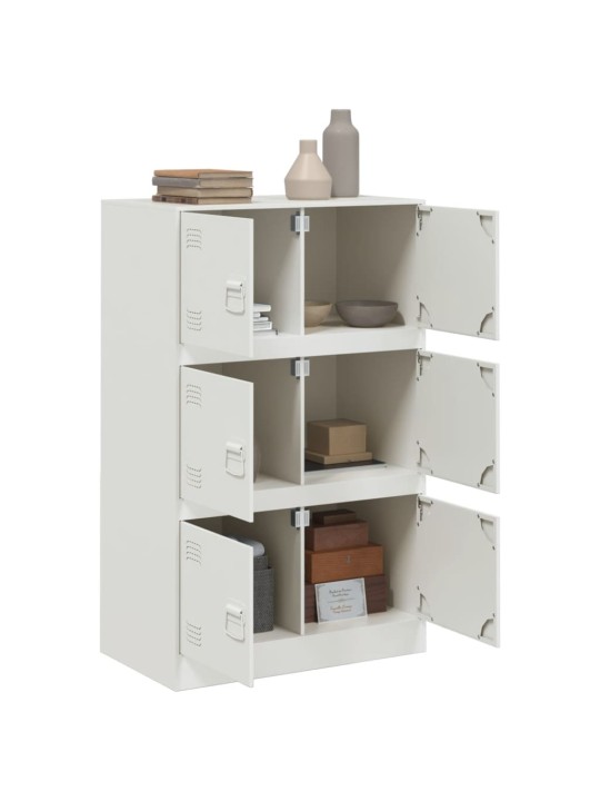 Kumode, balta, 67x39x107 cm, tērauds