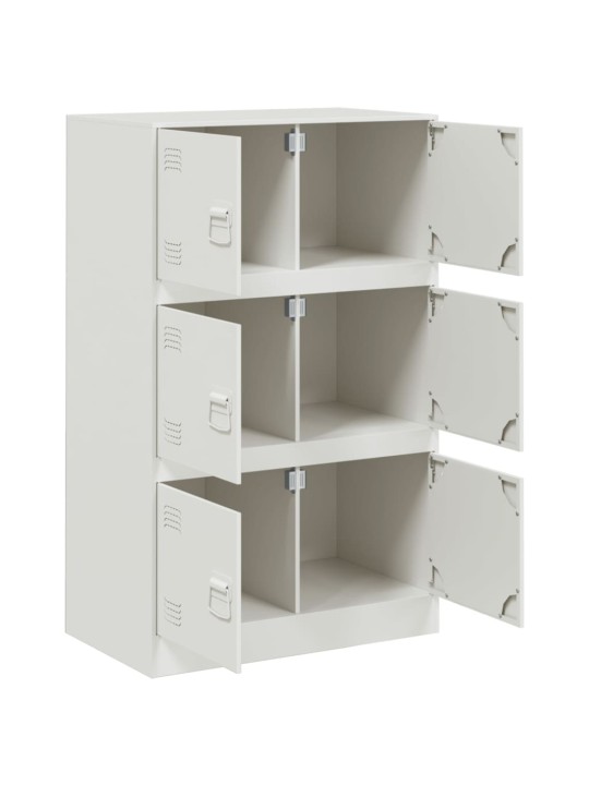 Kumode, balta, 67x39x107 cm, tērauds