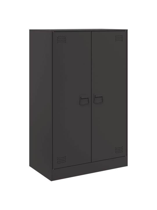 Kumode, melna, 67x39x107 cm, tērauds