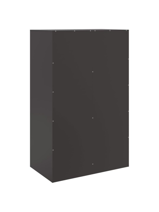 Kumode, melna, 67x39x107 cm, tērauds