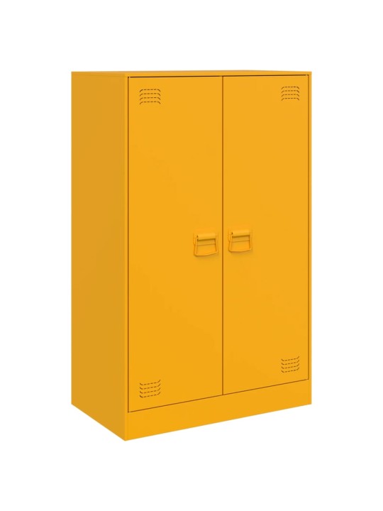 Kumode, sinepju dzeltena, 67x39x107 cm, tērauds