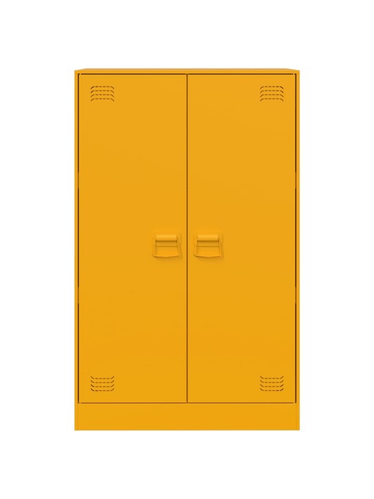 Kumode, sinepju dzeltena, 67x39x107 cm, tērauds