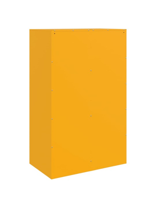 Kumode, sinepju dzeltena, 67x39x107 cm, tērauds