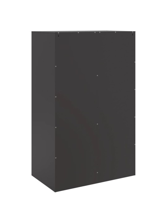 Kumode, melna, 67x39x107 cm, tērauds