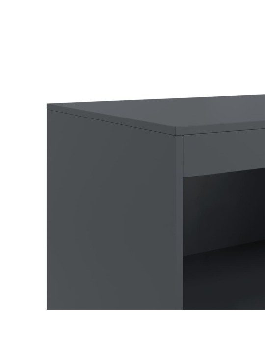 Kumode, antracītpelēka, 67x39x107 cm, tērauds