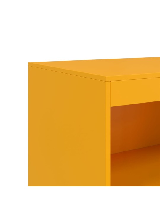Kumode, sinepju dzeltena, 67x39x107 cm, tērauds