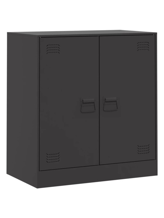Kumode, melna, 67x39x73 cm, tērauds