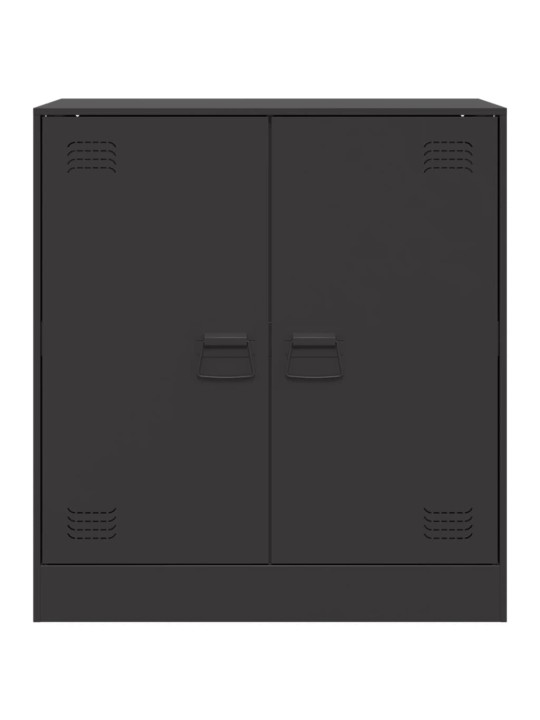 Kumode, melna, 67x39x73 cm, tērauds