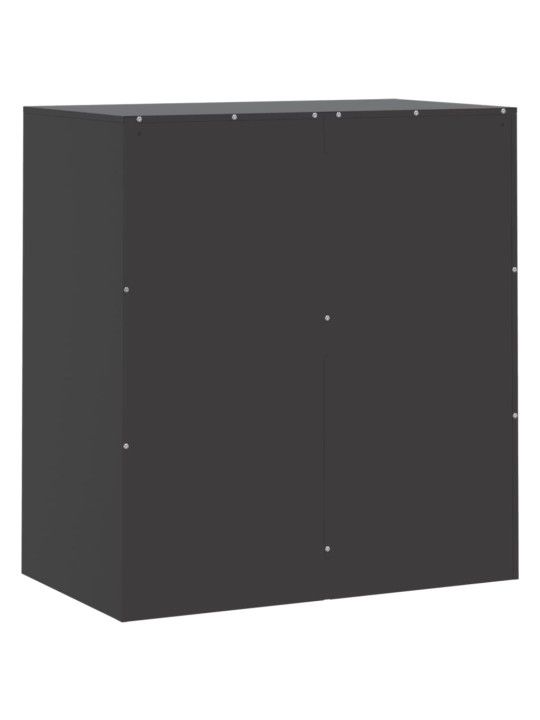 Kumode, melna, 67x39x73 cm, tērauds