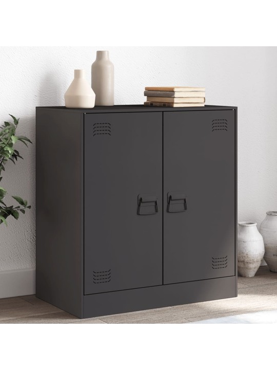 Kumode, melna, 67x39x73 cm, tērauds