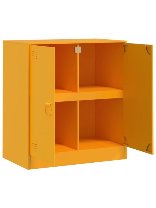 Kumode, sinepju dzeltena, 67x39x73 cm, tērauds