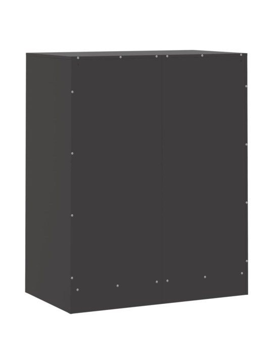 Kumode, melna, 67x39x83 cm, tērauds