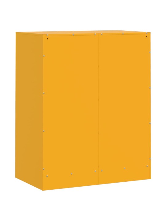 Kumode, sinepju dzeltena, 67x39x83 cm, tērauds
