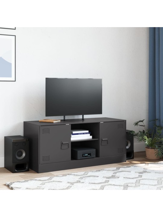 Tv skapītis, 99x39x44 cm, tērauds, melns