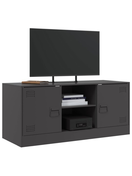 Tv skapītis, 99x39x44 cm, tērauds, melns