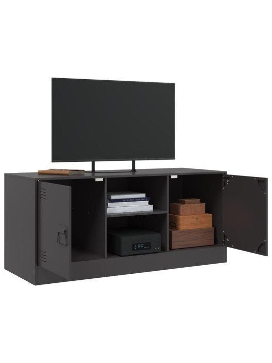 Tv skapītis, 99x39x44 cm, tērauds, melns