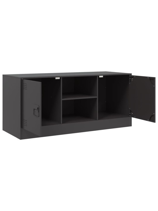 Tv skapītis, 99x39x44 cm, tērauds, melns