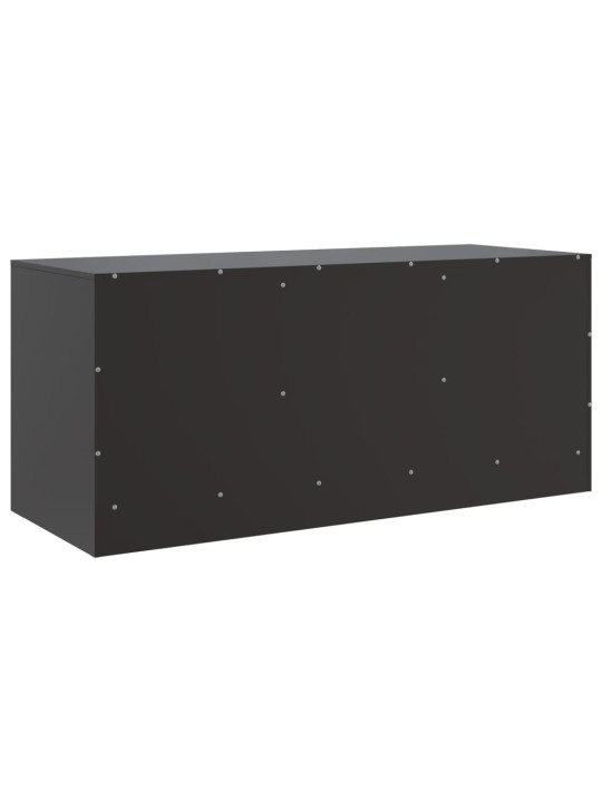 Tv skapītis, 99x39x44 cm, tērauds, melns